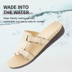 MEGNYA Comfortable Women's Walking Sandals, Arch Support Slides for Plantar Fasciitis Flat Feet, Casual Adjustable Strap Sandals for Orthopedic - Image 40