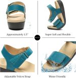 MEGNYA Comfortable Arch Support Walking Sandals for Women, Plantar Fasciitis Slides with Soft Straps, Orthotic Sandals with Anti Slip Lightweight Sole - Image 4