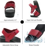 MEGNYA Comfortable Arch Support Walking Sandals for Women, Plantar Fasciitis Slides with Soft Straps, Orthotic Sandals with Anti Slip Lightweight Sole - Image 22