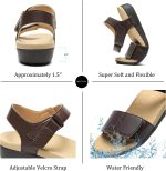 MEGNYA Comfortable Arch Support Walking Sandals for Women, Plantar Fasciitis Slides with Soft Straps, Orthotic Sandals with Anti Slip Lightweight Sole - Image 28