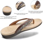 MEGNYA Comfortable Walking Flip Flops Women, Orthopedic Sandals with Arch Support, Flat Feet Pain Relief Sandals - Image 31