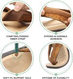 MEGNYA Comfortable Walking Flip Flops Women, Orthopedic Sandals with Arch Support, Flat Feet Pain Relief Sandals - Image 35