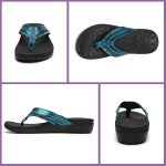 MEGNYA Orthopeic Walking Sandals with Arch Support, Plantar Fasciitis Flip Flops for Flat Feet, Comfortable Cushioned Foam Slipeper for Beach Summer - Image 4