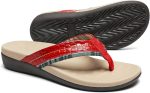MEGNYA Orthopeic Walking Sandals with Arch Support, Plantar Fasciitis Flip Flops for Flat Feet, Comfortable Cushioned Foam Slipeper for Beach Summer - Image 9