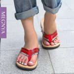 MEGNYA Orthopeic Walking Sandals with Arch Support, Plantar Fasciitis Flip Flops for Flat Feet, Comfortable Cushioned Foam Slipeper for Beach Summer - Image 10