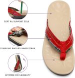 MEGNYA Orthopeic Walking Sandals with Arch Support, Plantar Fasciitis Flip Flops for Flat Feet, Comfortable Cushioned Foam Slipeper for Beach Summer - Image 11