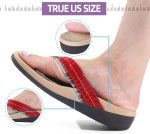 MEGNYA Orthopeic Walking Sandals with Arch Support, Plantar Fasciitis Flip Flops for Flat Feet, Comfortable Cushioned Foam Slipeper for Beach Summer - Image 13