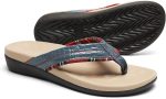 MEGNYA Orthopeic Walking Sandals with Arch Support, Plantar Fasciitis Flip Flops for Flat Feet, Comfortable Cushioned Foam Slipeper for Beach Summer - Image 25