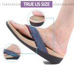 MEGNYA Orthopeic Walking Sandals with Arch Support, Plantar Fasciitis Flip Flops for Flat Feet, Comfortable Cushioned Foam Slipeper for Beach Summer - Image 29