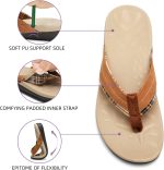 MEGNYA Orthopeic Walking Sandals with Arch Support, Plantar Fasciitis Flip Flops for Flat Feet, Comfortable Cushioned Foam Slipeper for Beach Summer - Image 35