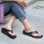 MEGNYA Orthopeic Walking Sandals with Arch Support, Plantar Fasciitis Flip Flops for Flat Feet, Comfortable Cushioned Foam Slipeper for Beach Summer - Image 42