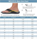 MEGNYA Mens Orthopedic Flip Flops for Plantar Fasciitis, Athletic Toe-Post Sandals with Arch Support, Comfort Walking Thong Slippers for Sport Exercise Activities - Image 6