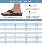 MEGNYA Mens Orthopedic Flip Flops for Plantar Fasciitis, Athletic Toe-Post Sandals with Arch Support, Comfort Walking Thong Slippers for Sport Exercise Activities - Image 11