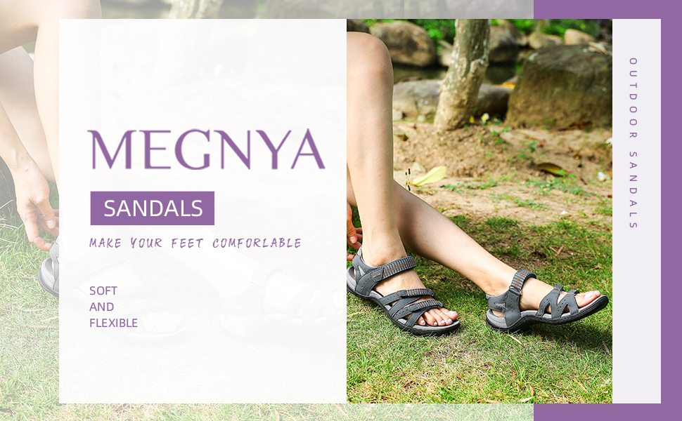 MEGNYA Comfortable Hiking Sandals for Women