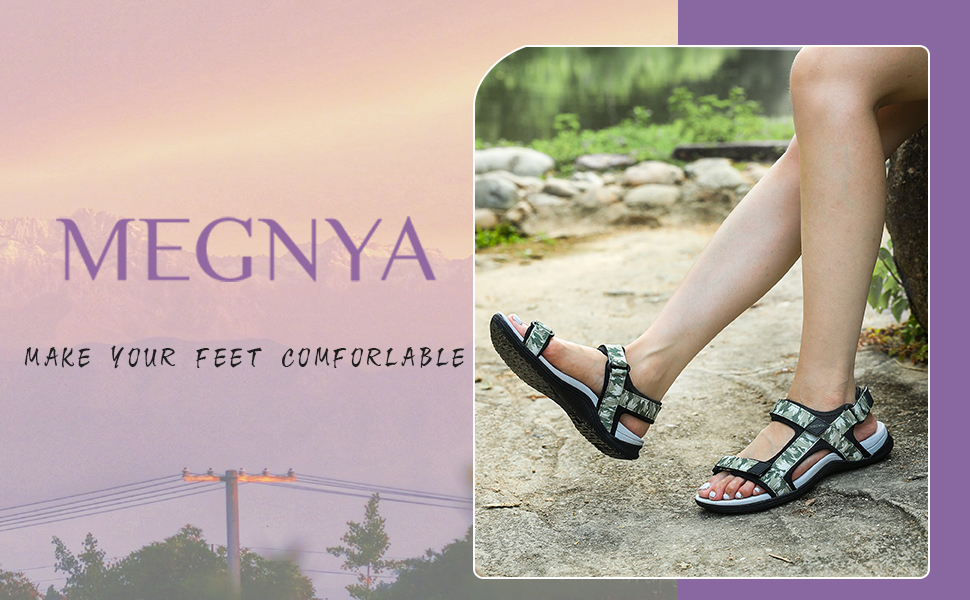 MEGNYA Comfortable Hiking Sandals for Women