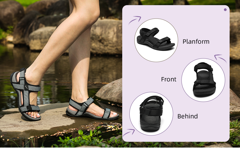 MEGNYA Comfortable Hiking Sandals for Women
