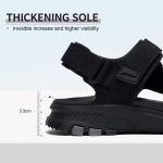 MEGNYA Mens Comfortable Walking Sandals, Soft Sports Hiking Sandals with Three Adjustable Hook And Loop Straps, Casual Athletic Sandals for Outdoor Active Camping - Image 3